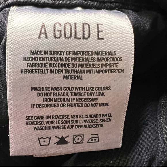 Agolde Sophie Dark Wash High Waisted Black Blue Denim Distressed Skinny Jeans 26 - Picture 13 of 14